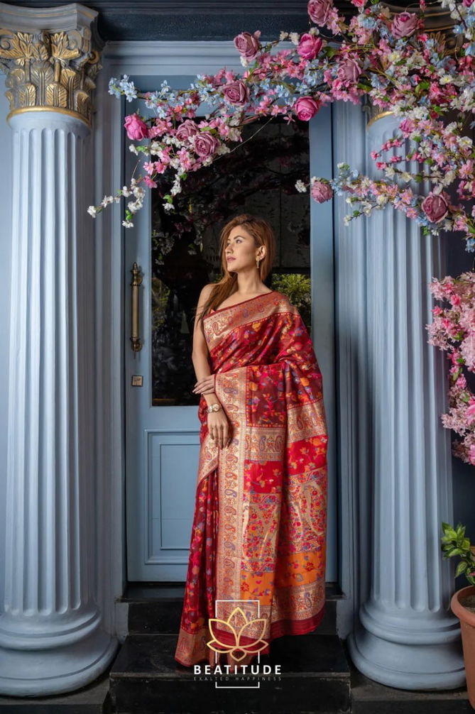 DDF 120 Kashmiri Weaving Designer Sarees Catalog
